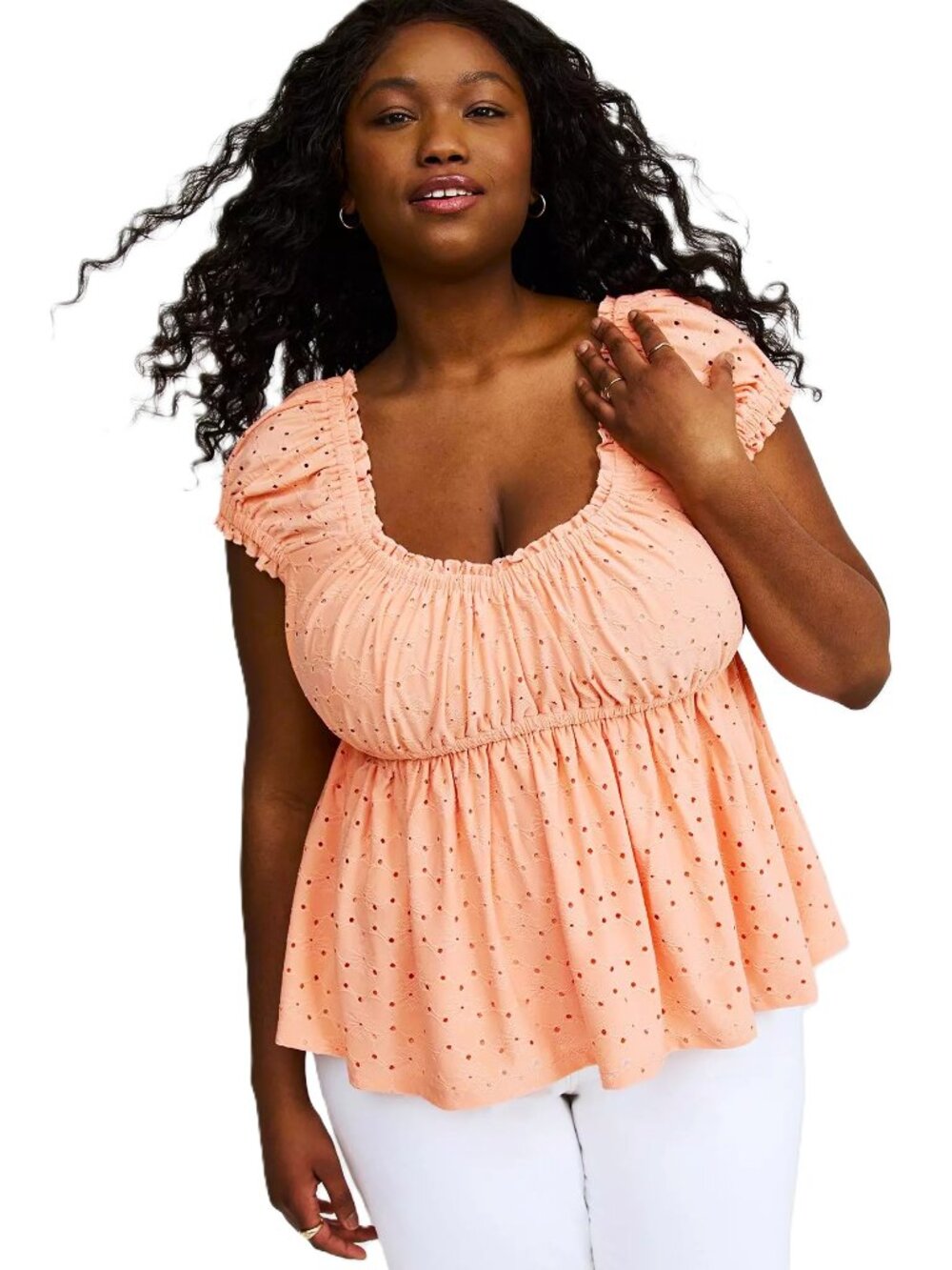 TORRID Cap Sleeve Babydoll Top. Plus Size 3